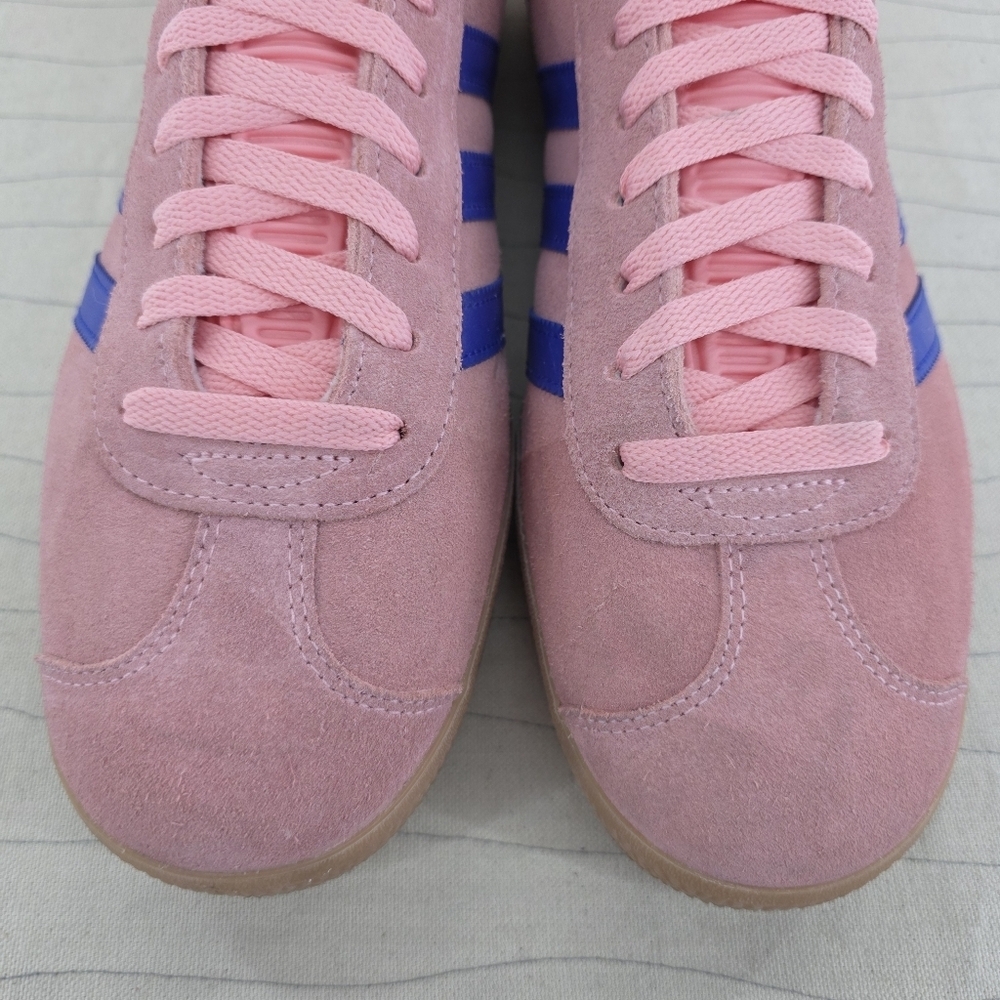 Adidas Mens Originals Gazelle Semi Pink Spark Lucid Blue Shoes JI2077 Size 10.5 - Picture 4 of 16